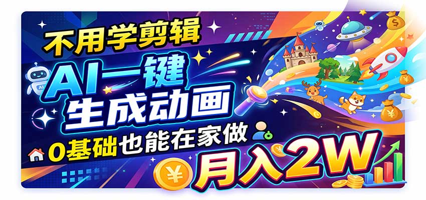 AI动画彻底爆了！一单500~800，全程派单，小白也能月入2W+-来友网创