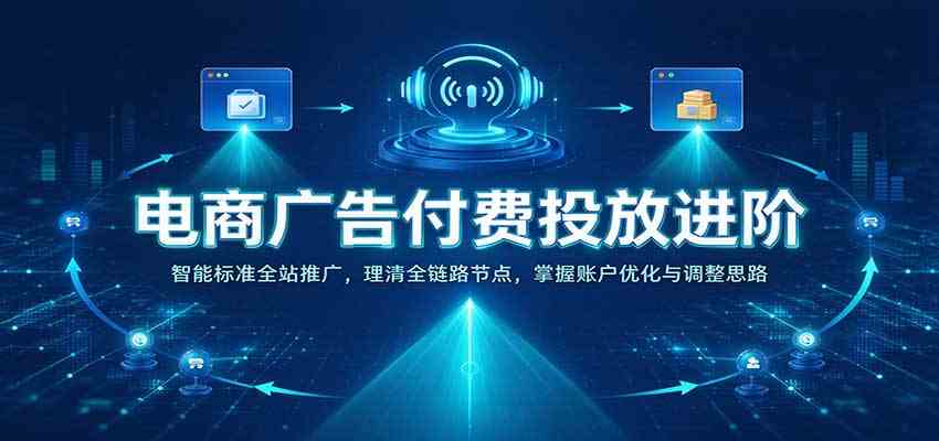 电商广告付费投放进阶：智能标准全站推广，理清全链路节点，掌握账户优化与调整思路-来友网创