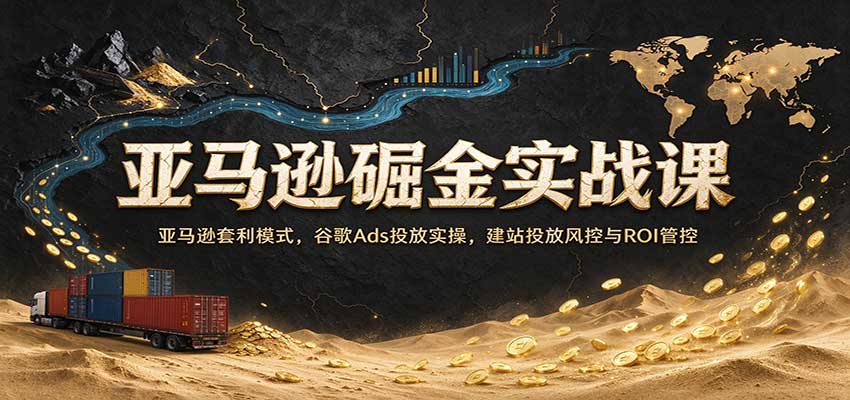 亚马逊掘金实战课：亚马逊套利模式，谷歌Ads投放实操，建站投放风控与ROI管控-来友网创