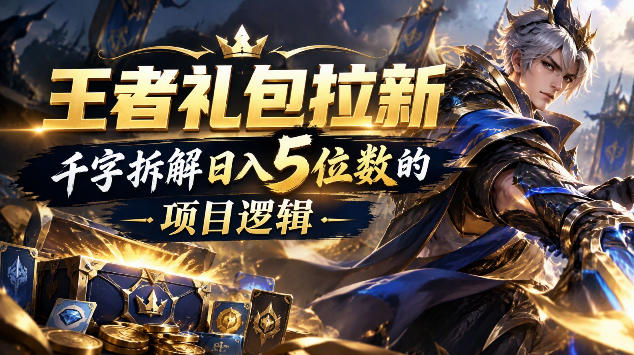 王者游戏礼包拉新_千字拆解日入5位数的项目逻辑-来友网创