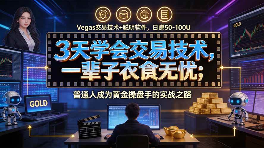 （20720期）3天学会做交易，普通人快速成为操盘手” Vegas交易系统+聪明软件 ， 日赚50-1000U， 长期稳定，小白轻松上手-来友网创