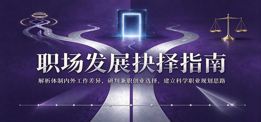 职场发展抉择指南：解析体制内外工作差异，研判兼职创业选择，建立科学职业规划思路-来友网创